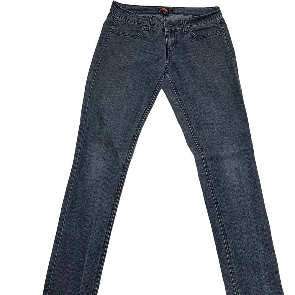 21 Junior Black Denim Skinny Jeans Size 27, Pre-Owned, Good Condition